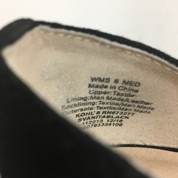 Simply Vera shoes  womens flats black Bejeweled size 6M slippers Vera Wang - Picture 12 of 15